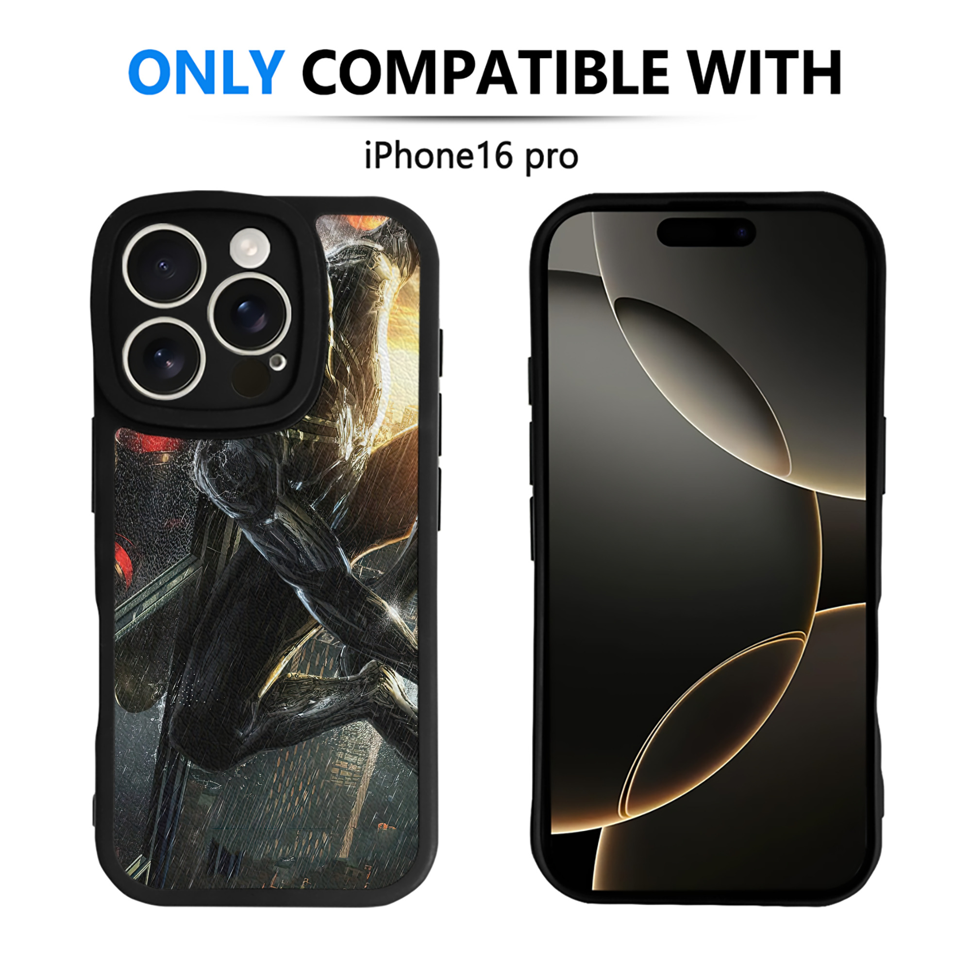 （画像用） Spider Man スパイダーマン 【iPhone 16シリーズ対応】シリコンスマホケース（レザー調） 材質：シリコン